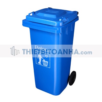 Thùng đựng rác nhựa HDPE 120l màu xanh da trời