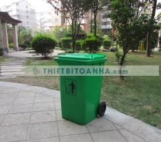 Thùng rác nhựa 240l có nắp đậy ngăn mùi rác thải