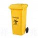 thùng rác nhựa hdpe 120 lít màu vàng dùng cho y tế